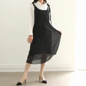 빅사이즈 404 도트뷔스티에리본원피스 DLYQ874