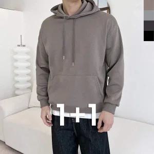 커플후드티 오버핏 루즈핏 후드집업 후드티셔츠 보온