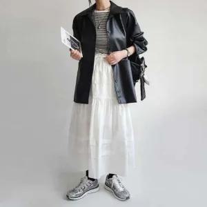 여성 시크한 가을무드 오버핏 데일리 라이더자켓