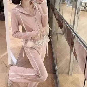 바지코디 여자 레이스 스커트 페이크 레이어드 치마