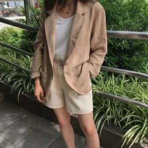 자켓 여성린넨자켓 긴팔 린넨 얇은 모던린넨자켓 멋스