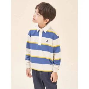 빈폴 키즈 스트라이프 럭비 긴팔 티셔츠 아이보리 (BI5841U020)
