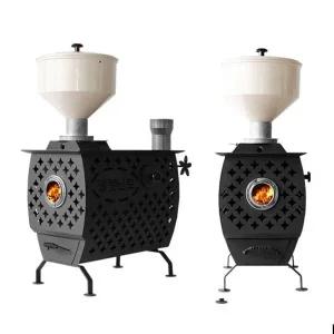 [꾸버스] 스퀘어 펠릿난로  캠핑 야외 펠렛 난로 가정용 업소용 난방