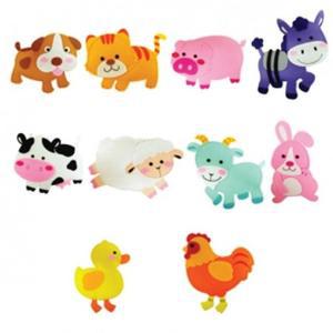 [HYIJR5EI_4B]문자스티커세트 펠트 찍찍이 가축10종