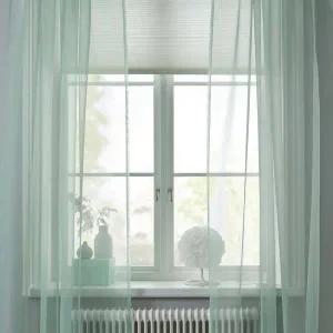 [이케아] 테레시아 속커튼 한쌍 라이트그린 145x250cm 버티컬 암막커텐 창문커텐