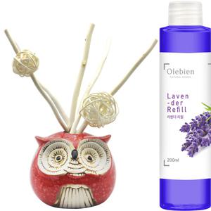 올레비엔 작은 부엉이 디퓨저 용기 + 200ml 리필