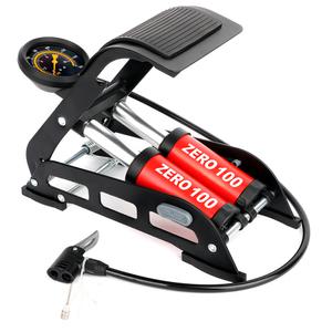 뉴 제로백 발펌프 더블 타이어 공기 보충 충전 공기압체크 게이지 튜브 공 자전거