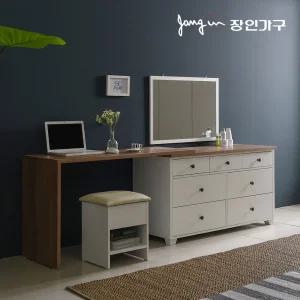 [롯데단독] 뉴 로망스 확장형 화장대(스툴포함)