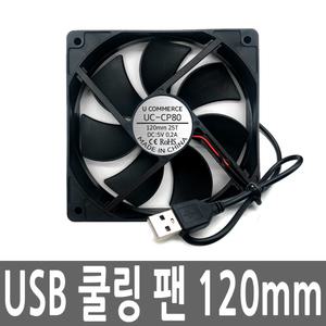 USB쿨링팬 120MM DC5V 케이스 저소음 환기 미니냉각펜