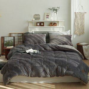 [에이트룸]모던감성 마이크로 번아웃 모노 극세사침구 Q 풀세트