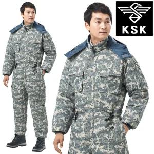M- KSK-683 겨울 패딩 일체형 우주복 얼룩-ACU 작업복 정비복 스즈끼복 근무복 현장복 빅사이즈 방한복 일