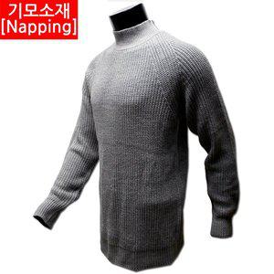 [쿨제이]남자 빅사이즈 기본 반폴라 니트티 가디건 목폴라 기모 니트 긴팔티 도톰한 머플러 터틀넥 48 R...