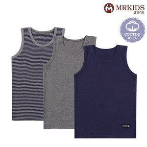 젠틀 남아런닝 아동 주니어 남아 순면 런닝 속옷 3매