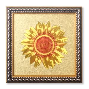 돈들어오는 황금 해바라기액자 미니 탁상용 브론즈 인테리어액자 황금해바라기 골드 썬플라워