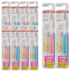 덴탈프로 (교정용 칫솔 + 치간칫솔) 10개 구성/치아 교정