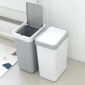 원터치 슬림 사각 휴지통 10L 1개 쓰레기통