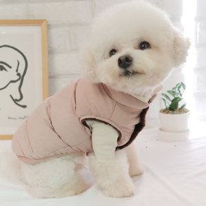 강아지 솜솜 패딩 보아털 점퍼 겨울옷 애견옷 S-2XL