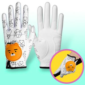 카카오프렌즈골프 라이언 아동 골프장갑 양손세트 어린이 학생 주니어 손이 작은 여성 (16호 17호 18호)