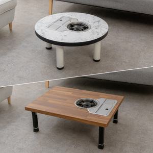 1~2인 미니 고기불판테이블 입식 좌식 가정용 식탁 밥상 혼밥 혼술 1호가 될순없어 김건모미우새 이반가구