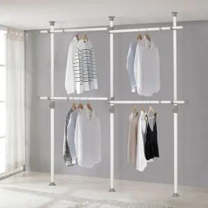 왕자 원터치4단조절행거(38mm)/옷걸이행거/고정식행거/철제행거