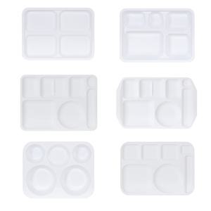 [심플디자인] 플라스틱 칸막이 식판 6종모음/ 병원 단체 급식 학교 성인 다이어트 가정용