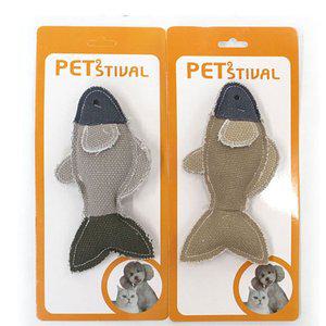 [친절한도그씨]강아지장난감 오가닉물고기 x3개 애견장난감