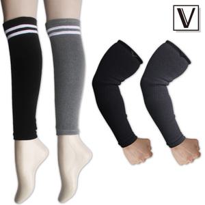 발렌티노크리스티 두꺼운 순면 팔토시 발토시 4켤레set 스포츠 서포트2종+라인베이직2종