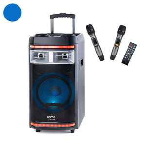 CR400P 이동식 앰프스피커 UHF 무선 마이크 버스킹앰프 노래방 기계 블루투스 스피커 행사용 휴대용