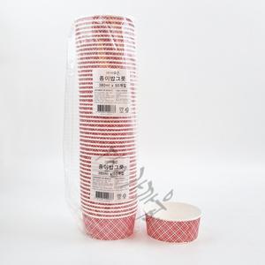 일회용 종이 밥그릇 380ml 50개입 국그릇 분식용기 캠핑용 야외활동 컵밥 비빔밥 덮밥 떡볶이 포장 용기