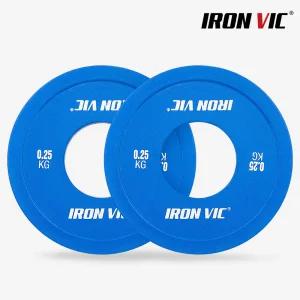 아이언빅 저중량 경량원판 고무 우레탄 중량 바벨원판 주물 세트 0.25kg