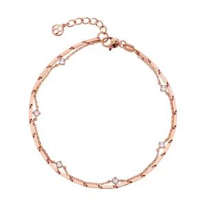 14K 팔찌 체인 금팔찌 뱀부 스퀘어 큐빅