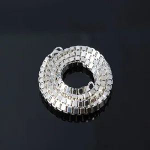 박스 은목걸이 3mm 4mm 댄디 스타일 남자 여자 925 실버 체인 남성 여성