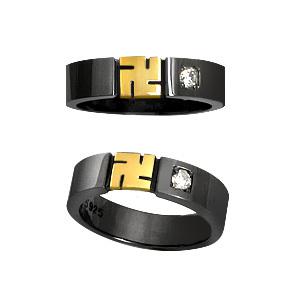 [스타일로] 골든 심볼 링(불교)/불교반지/만자/卍/부처/석가모니/염주/종교/실버/큐빅/커플반지/기도