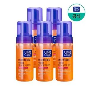 [클린앤클리어][대용량특가] 클린앤클리어 에센셜 훼이셜 포밍 클렌저 150ml x5