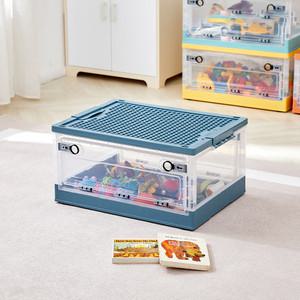 모던하우스 폴더블 프론트 커버 블록 정리함, 블루