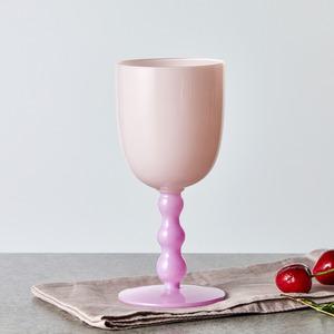 모던하우스 봉봉 투톤 위글 유리 고블렛, milk pink, 270ml, 1개
