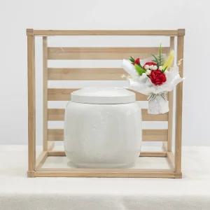 카네이션 성묘 꽃다발 조화 15cm 2컬러 납골당 산소 추모 장식 수목장