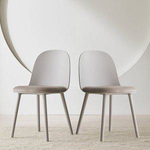 파로마 피츠 브랜디 벨벳 식탁 의자1 +1 POF131