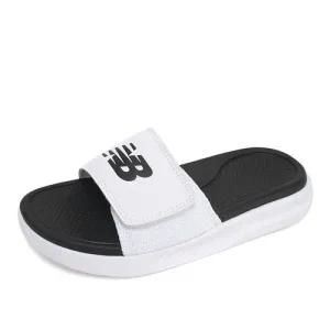 뉴발란스 1501 쿠셔닝 슬리퍼 벨크로 화이트블랙 SD1501WT3