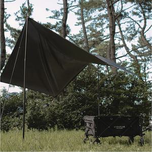 블랙코팅 헥사타프 캠핑 차박 그늘막 쉘터 방수 내수압 3000m 540g