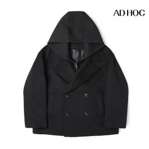 [애드호크]남여공용 후드디테쳐블 피코트(HZAHC82)