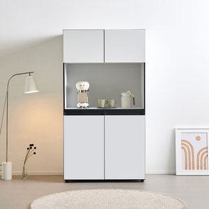 지오 비스포크 LED 1000 광폭 주방수납장 오브제 빌트인 렌지대 그릇장