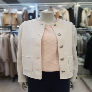 [숲]라운드넥 핸드메이드 숏 모직 코트 OA1JKQ4