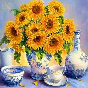 명화 그림그리기 피포페인팅 해바라기 정물화 DIY
