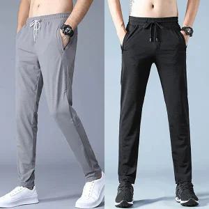 남자 여름 운동 트레이닝바지 작업 홈웨어 스판 시원한 긴바지