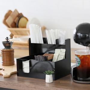 다용도 디스펜서 카페 테이크아웃 탕비실 커피 차 빨대 휴지 정리함 꽃이