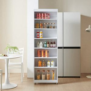 [우아미가구]스테어 냉장고 옆 틈새 수납 슬라이딩 7단 수납장 200 (착불)