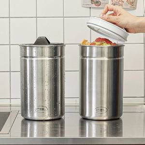 진공 스테인레스 음식물쓰레기통 3L