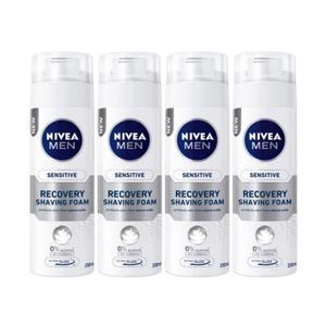 니베아 맨 센시티브 리커버리 쉐이빙폼 200ml 4개 면도크림