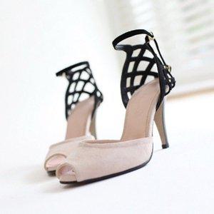 [지젤슈즈]그물라인 포인트 오픈토힐/ [1527]